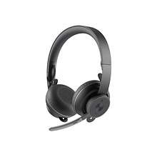 Logitech Zone Wireless Plus Active Noise Canceling Bluetooth On Ear Mobile Headset, Black (981-00085