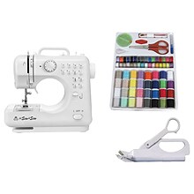 Michley LSS-505+ Combo 12-Stitch Desktop Sewing Machine with Sewing Kit and Electric Scissors (61664