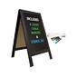 Excello Global Products Chalkboard, Black Wood, 40" x 22" (EGP-CKB-0003)