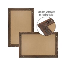 Excello Global Products Magnetic Chalkboard, Rustic Brown Wood, 30 x 20 (GPP-0010)