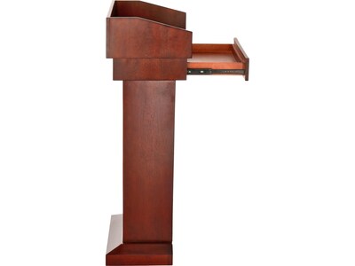 AdirOffice 43.3" Podium Lectern with Cover, Cherry (661-012-CH-PKG)