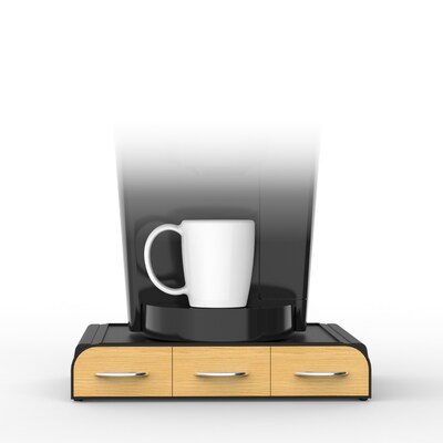 Mind Reader Anchor Wood Veneer Coffee Pod Storage Drawer For 36 K-Cup, Black (TRAY6-BRN)