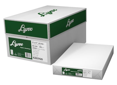 Domtar Lynx Opaque 11 x 17 Laser Paper, 60 lbs., 96 Brightness, 2500/Case (630700)