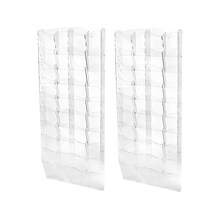 AdirOffice Acrylic Magazine Rack with Adjustable Pockets, Clear, 2/Pack (640-5120-CLR-2PK)