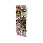 AdirOffice Acrylic Magazine Rack with Adjustable Pockets, Clear, 2/Pack (640-5120-CLR-2PK)