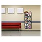 AdirOffice Wall Mounted Acrylic Magazine Rack with Adjustable Pockets, Black, 2/Pack (640-5120-BLK-2PK)