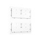 AdirOffice Wall Mounted Acrylic Magazine Rack with Adjustable Pockets, Clear, 2/Pack (640-2023-CLR-2PK)