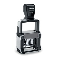 Trodat Professional 5556 Self-Inking Numberer, Six Bands/Digits, Type Size: 1-1/2, Black