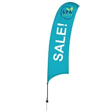 Full Color 15 1/2 Razor Sail Sign Kit,  2 Sided with Ground Spike