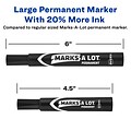 Avery Marks A Lot Tank Permanent Markers, Chisel Tip, Black, 12/Pack (08888/98028)