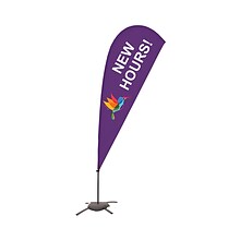 Full Color 10 Teardrop Sail Sign,  2 Sided with Cross Base