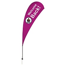Full Color 13 1/2 Teardrop Sail Sign Kit,  2 Sided with Ground Spike