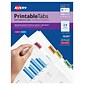 Avery Printable Self-Adhesive Plastic Tabs, 1-1/4", Assorted Colors, 96/Pack (16281)