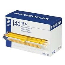 Staedtler Pre-Sharpened Wooden Pencil, 0.7mm, #2 Medium Lead, 144/Box (13247C144A02NA)