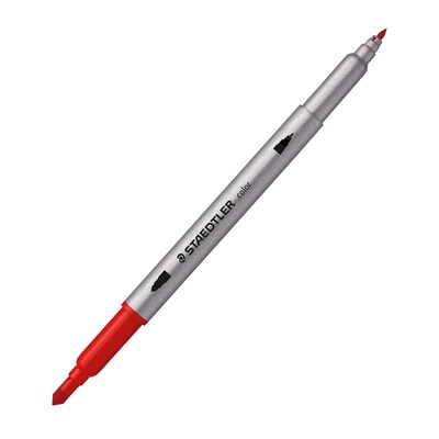 Staedtler Double Ended Fiber Tip Pen, Assorted Ink, 36/Pack (3200TB36)
