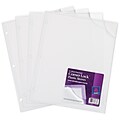 Avery Corner Lock, 3-Hole Punched Plastic Sleeves, Heavyweight, 8-1/2” x 11”, Clear, 4/Pack (72269)