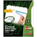 Avery EcoFriendly Index Maker Dividers, 5 Tab, White, 5/Pack (AVE11580)