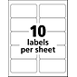 Avery EcoFriendly Laser/Inkjet Shipping Labels, 2" x 4", White, 10 Labels/Sheet, 25 Sheets/Pack, 250 Labels/Pack (48263)