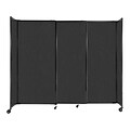 Versare StraightWall Freestanding Mobile Partition, 72H x 86W, Black Fabric (1472302)