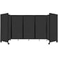Versare The Room Divider 360 Freestanding Mobile Partition, 72"H x 168"W, Black Fabric (1172502)