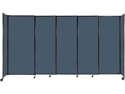 Versare StraightWall Freestanding Mobile Partition, 72H x 135W, Ocean Fabric (1472515)
