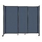 Versare StraightWall Freestanding Mobile Partition, 72"H x 86"W, Ocean Fabric (1472315)