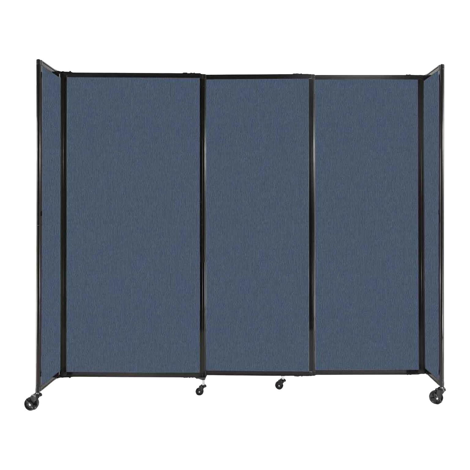 Versare StraightWall Freestanding Mobile Partition, 72H x 86W, Ocean Fabric (1472315)