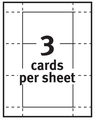 Avery Index Cards, 3" x 5", Matte White, Laser/Inkjet, 150/Pack (05388)