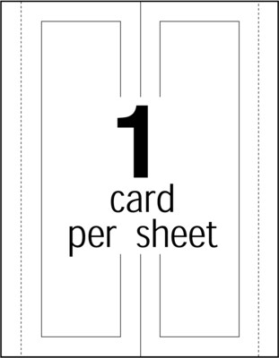 Avery Large Embossed Tent Cards, 3.5" x 11", Matte White, Inkjet/Laser, 50/Pack (05309)