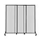 Versare MediWall Freestanding Sliding Partition, 80"H x 84"W, Clear Fluted Polycarbonate (1811220)