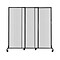 Versare MediWall Freestanding Sliding Partition, 80H x 84W, Clear Fluted Polycarbonate (1811220)