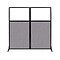 Versare 70H x 66W Freestanding Portable Workstation Screen with Window, Cloud Gray (1840208)