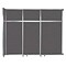 Versare Operable Wall Clamp Mount Sliding Room Divider, 101.25H x 117W, Charcoal Gray Fabric (1072