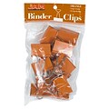 JAM Paper Large Binder Clips, 3/4 Capacity, Orange, 12/Pack (340BCor)