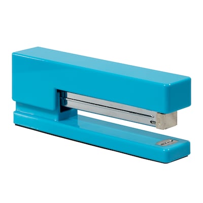 JAM Paper Modern Desktop Stapler, 10 Sheet Capacity, Blue (337BUZ)