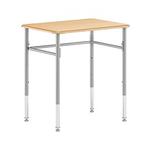 HON SmartLink 26W Rectangle Student Desk, Natural Maple/Platinum Metallic (HLDV-MRECT2026A.E.DD.T1)