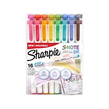 Sharpie S-Note Duo Art Markers, Twin Tip, Assorted Colors, 16/Pack (2154174)