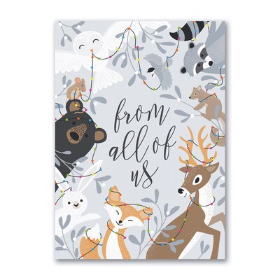 Custom Holiday Friends Cards, with Envelopes, 5 x 7 Holiday Card, 25 Cards per Set