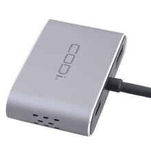 CODi 4-in-1 HDMI 4K/VGA/USB/USB-C PD Charging Port Display/Audio Adapter, F, Gray/Black  (A01063)