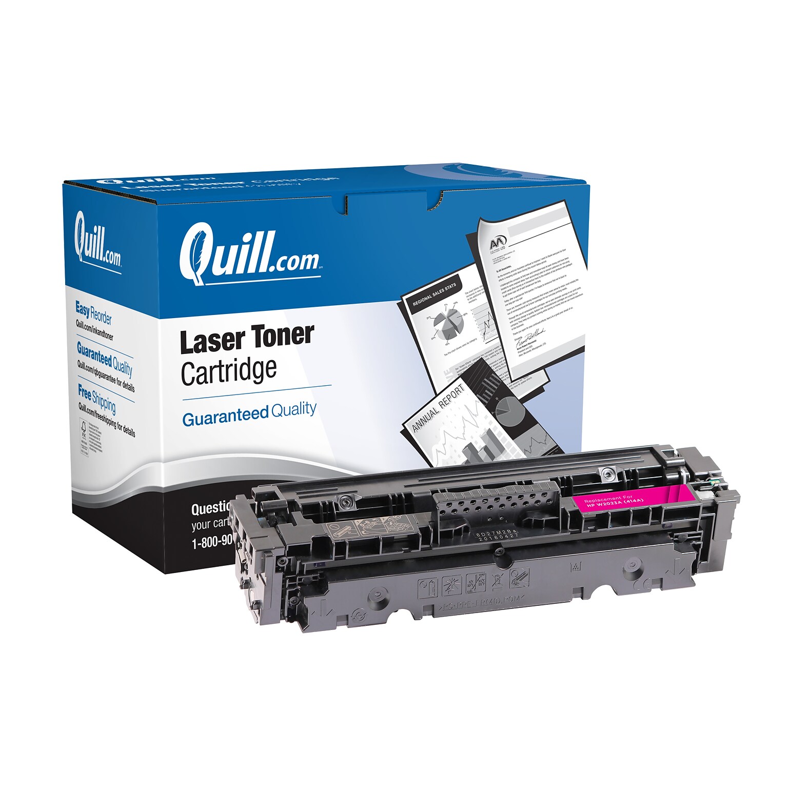Quill Brand® Remanufactured Magenta Standard Yield Toner Cartridge Replacement for HP 414A (W2023A) (Lifetime Warranty)