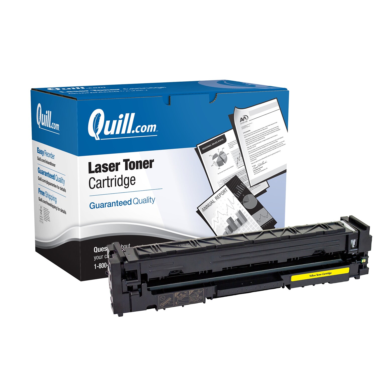 Quill Brand® Remanufactured Yellow High Yield Toner Cartridge Replacement for HP 206X (W2112X) (Lifetime Warranty)