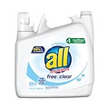 All Ultra Free Clear Liquid Detergent, Unscented, 141 oz Bottle, 4/Carton