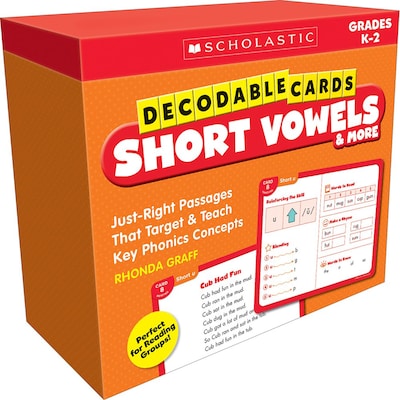 Scholastic Teacher Resources Decodable Cards: Short Vowels & More (SC-861430)