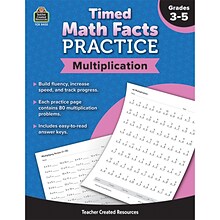 Teacher Created Resources® Timed Math Facts Practice: Multiplication Workbook (TCR8402)