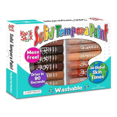 Kwik Stix  Tempera Paint Sticks, Global Skin Tone Colors, Pack of 14 (TPG672)