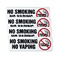 Excello Global Products No Smoking No Vaping Indoor/Outdoor Wall Sign, 9" x 3", Multicolor, 4/Pack (EGP-HD-0175-S)