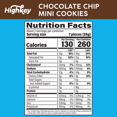 HighKey Gluten Free Chocolate Chip Cookies, 2 oz., 6 Packs/Box, 6/Pack ( 600-00270)