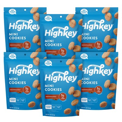 HighKey Gluten Free Snickerdoodle Cookies, 2 oz., 6 Packs/Box, 6/Pack (600-00271)