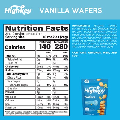 HighKey Variety Pack (Choc. Chip, Vanilla, Snickerdoodle), 2oz, 6ct (600-00274)