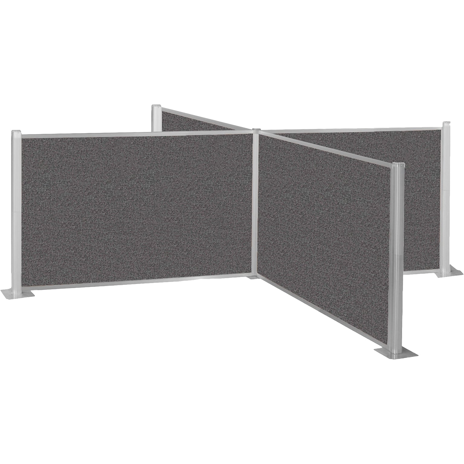 Versare Freestanding Hush Cubicle Kit, 4H x 12W, Charcoal Gray Fabric (1851601)